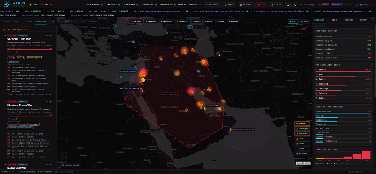 Campaign Tracker — live conflict tracking